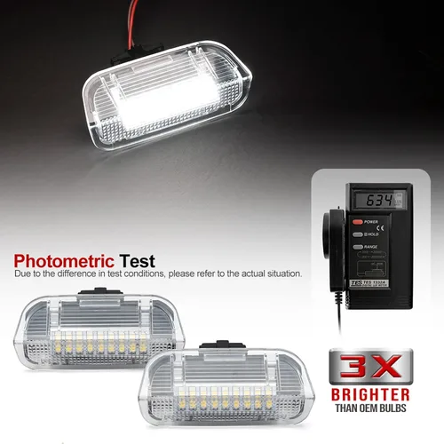 Miniatura 2 de Luces LED de cortesía de repuesto para Cayenne 958 2011-2018 y Porsche 911 991 2012-2019, 18-SMD xenón blanco LED luz de bienvenida para puerta