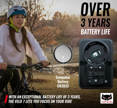 Miniatura 4 de CATEYE Computadora de bicicleta con cable - Velocímetro y odómetro de nivel básico, perfecto para ciclistas principiantes, arranque y parada