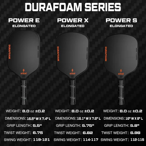Miniatura 5 de DuraFoam - Paleta de pickleball profesional de fibra de carbono T700, raqueta de núcleo de espuma 100% para disparos consistentes, potencia y control
