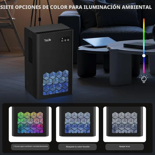 Miniatura 5 de ToLife Deshumidificador para el hogar, deshumidificadores de 1000 pies cuadrados para sótano, dormitorio, baño, con tanque de agua de 95 onzas