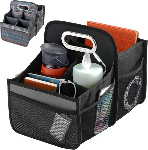 High Road Organizador de coche con portavasos – Organizador de asiento delantero para conductores o organizador de asiento trasero para niños –