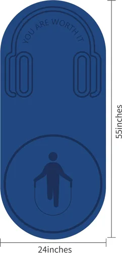 Miniatura 2 de Alfombrilla antideslizante para saltar con cuerda de absorción de impactos, para adultos y niños, para el hogar, interior, entrenamiento, ejercicio