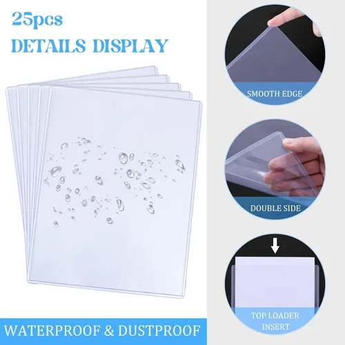 Miniatura 3 de 25 protectores rígidos de impresión rígidos de 8.5 x 11 pulgadas, protectores de hojas transparentes rígidas para hojas protectoras de papel