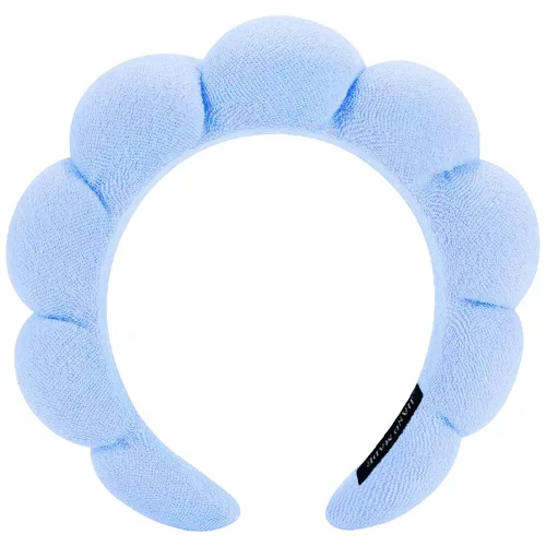 Miniatura 17 de AOENJIE Diademas de spa para lavar la cara o maquillaje, diademas de burbuja de esponja para el cuidado de la piel, diadema de tela de rizo