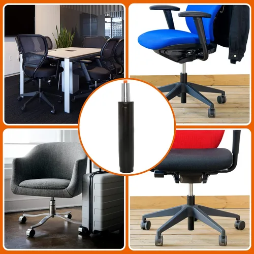 Miniatura 8 de Homend Reemplazo de cilindro de elevación de gas para silla de oficina, color negro, de 10.5 a 15.5 pulgadas (carrera de 5 pulgadas)