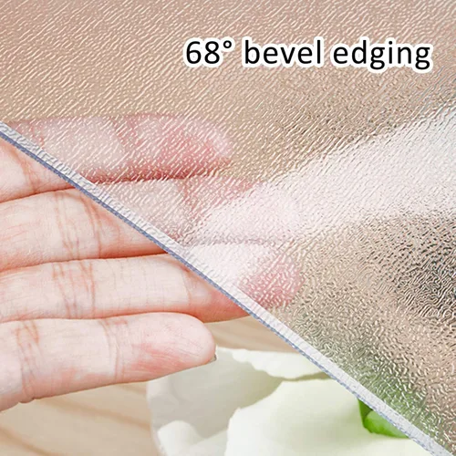 Miniatura 2 de Mantel transparente mate que no se encoge, protector de PVC de 0.079 pulgadas de grosor, protector de cubierta de mesa de comedor de cocina