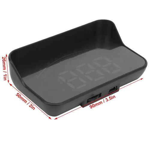 Miniatura 2 de Pantalla frontal para automóvil, pantalla frontal HUD OBD2 de 3.5 pulgadas, velocímetro digital para parabrisas de pantalla Hud de automóvil