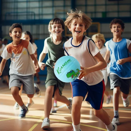 Miniatura 6 de Pelota de baloncesto de goma Kuangmi, tamaño 5 (27.5"), tamaño 4 (25.5"), hecha para juegos deportivos al aire libre y en interiores, parque, playa