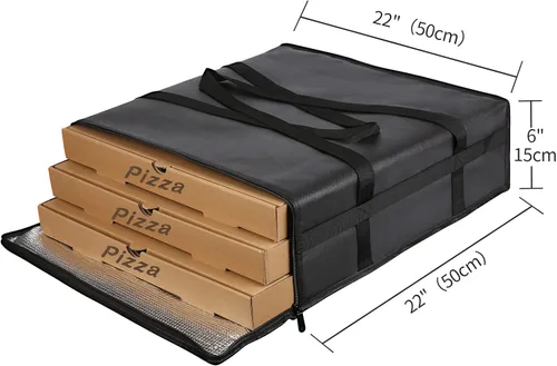 Miniatura 6 de musbus Bolsa para Pizza de Entrega Bolsa para Llevar Pizza Bolsas Aisladas Grandes para Entregas, 50,8x50,8 cm Bolsa para Alimentos de 20 Pulg