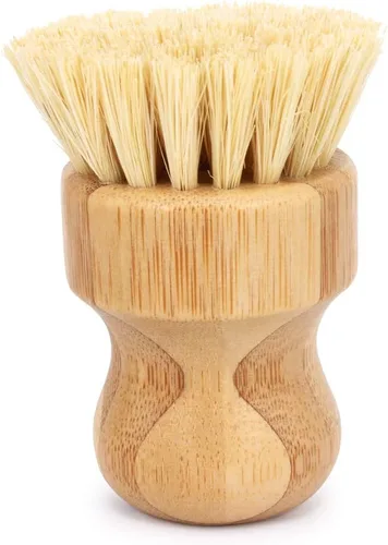 Miniatura 7 de Ezeso - Juego de 4 cepillos de bambú natural para fregar platos, olla de madera y cepillo para botellas