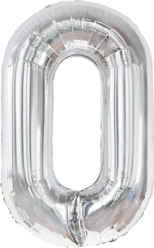 Miniatura 9 de Globo gigante plateado del número 0 de 40 pulgadas – Globo Mylar del número 0 Globo plateado 0 para decoraciones de fiesta Globo plateado