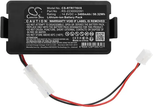 Miniatura 3 de Cameron Sino - Batería para Rowenta RR 7747 WH 4Q0, RR 7755 WH 4Q0, RR7 PN: Rowenta RS-2230002091 3400mAh / 50.32Wh