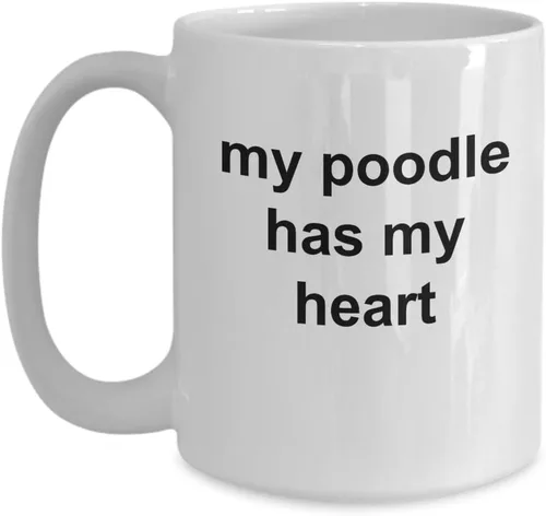 Miniatura 3 de Funny Mug Poodle Has My Heart - 11 or 15 oz Coffee Tea Cup with Unique saying Pedigree Dog