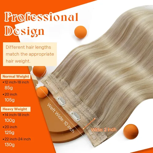 Miniatura 2 de Sunny Hair - Extensiones de cabello humano real con reflejos, con hilo y clips, aplicación invisible, 2.82 onzas, 18 pulgadas, color rubio cenizo