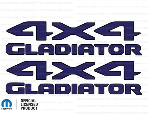 Miniatura 16 de Adhesivos gráficos de cabecera de gladiador 4x4 para Jeep Wrangler/Gladiator JL/JT (2019-2024) 392 bronce con contorno negro F392BO (juego de 2)