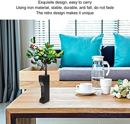 Miniatura 5 de Zerodis Adorno de ladrillo para teléfono celular, adorno retro de hierro para el hogar, sala de estar, decoración de escritorio, simulación