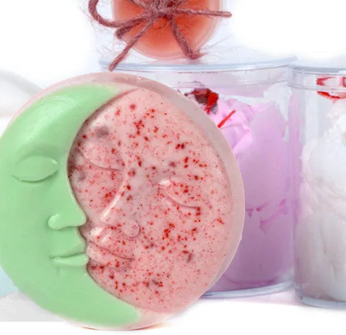 Miniatura 7 de 2 moldes de jabón de silicona, moldes de jabón facial de sol y luna para hacer jabón, moldes de bomba de baño para bomba de baño, chocolate, vela