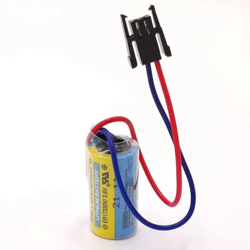Miniatura 2 de (10 piezas) 1700mAh A6BAT ER17330V PLC tamaño de batería 2/3A 3.6V batería de iones de litio con enchufe
