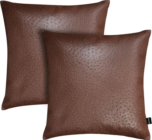 Miniatura 113 de Funda de almohada de piel de cordero – Funda de cojín decorativa para sofá – Fundas para sala de estar y dormitorio, 22 x 22 pulgadas – Paquete de 2
