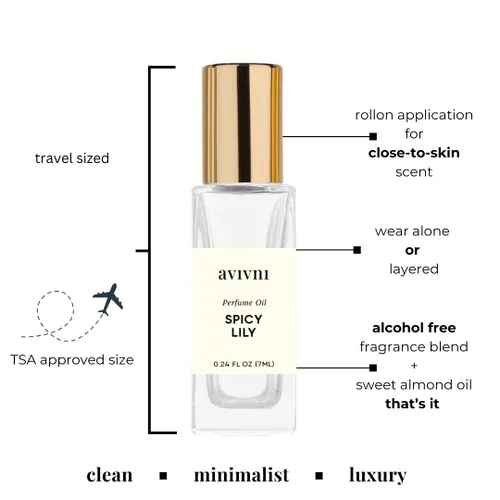 Miniatura 4 de Avivni Ámbar sándalo – Aceite de fragancia de lujo unisex, ingredientes limpios Perfume RollOn (0.24 oz – 0.2 fl oz), ámbar cálido y sándalo