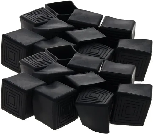Miniatura 11 de 12 piezas de 0.79 x 0.79 pulgadas de plástico para pies cuadrados, protector de suelo deslizante para muebles, reduce el ruido, evita arañazos