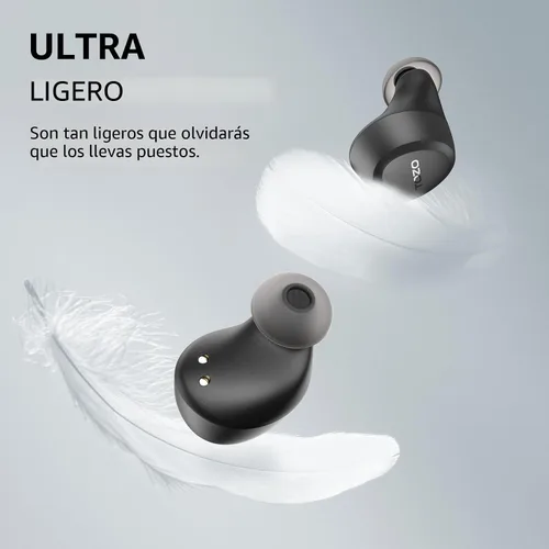 Miniatura 8 de TOZO Auriculares inalámbricos A1 Bluetooth 5.3 de peso ligero en el oído IPX5 Auriculares impermeables 2 micrófonos para llamadas AI, auriculares