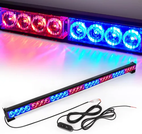 Miniatura 9 de Luces estroboscópicas LED de 36 pulgadas, amarillas, intermitentes, advertencia de seguridad, barra de luz estroboscópica de emergencia, precaución