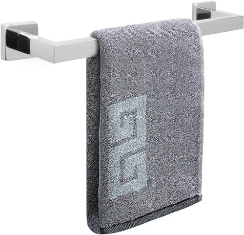Miniatura 30 de NearMoon - Barra de toallas, accesorios de baño de acero inoxidable premium cuadrado de espesor para toalla de ducha para baño, soporte de toalla