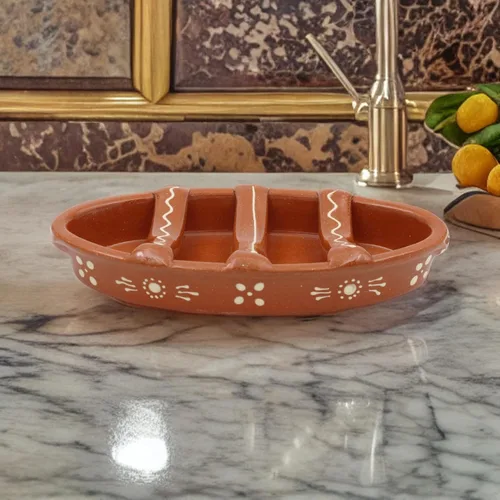 Miniatura 3 de Tostador tradicional de salchicha de terracota de arcilla portuguesa (N. 1 pequeño)