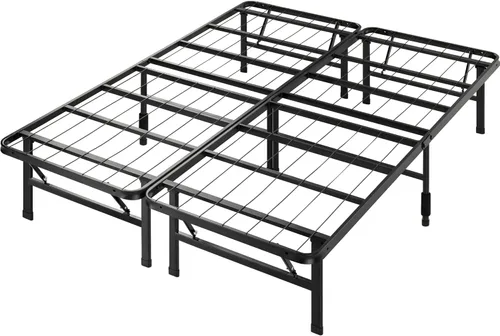 Zinus - Base SmartBase para colchón, montaje sin herramientas, plataforma metálica de 14 pulgadas, marco de acero resistente, sin necesidad de Negro