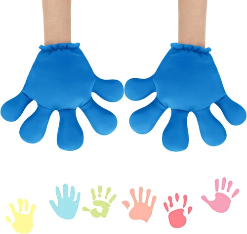 Miniatura 21 de Geyoga 2 pares de guantes grandes de disfraz de manos de dibujos animados, guantes de Halloween para fiestas, cumpleaños, juegos de rol, disfraces