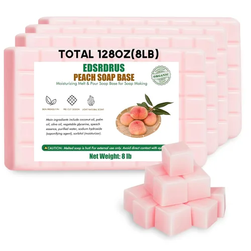 Miniatura 9 de EDSRDRUS Base de jabón aromática de 2 libras, hecha a mano con miel y aceite de coco, base de jabón hidratante para derretir y verter