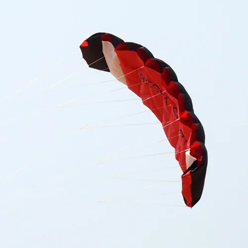 Miniatura 7 de Besra - Enorme cometa de 74 pulgadas de doble línea para acrobacias con paracaídas con herramientas de vuelo 1.9 m de potencia para kitesurf. Rojo