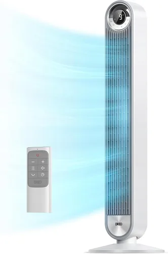 Miniatura 10 de Dreo - Ventilador de torre para dormitorio, ventilador oscilante de pie de 90° con velocidad de 28 pies por segundo, silencioso de 25dB para dormir