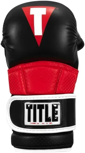 Miniatura 4 de TITLE MMA Guantes de combate de contacto completo, negro/rojo, regular