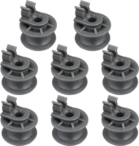 8 piezas 4581DD3002A - Ruedas de estante superior para lavavajillas, rodillo de cocina y eje de repuesto compatible con lavavajillas LG Replaces