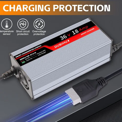 Miniatura 7 de Cargador de batería de litio LifePo4 de 43.8V 18A inteligente para carrito de golf, RV y batería de motor de 36V con enchufe Anderson, terminal