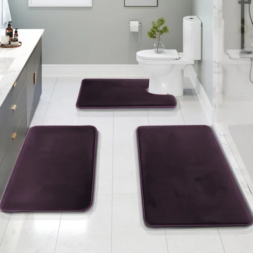 Miniatura 109 de Clara Clark tapete para baño, regadera o tina, de gomaespuma, negro, antiderrapante Azul claro