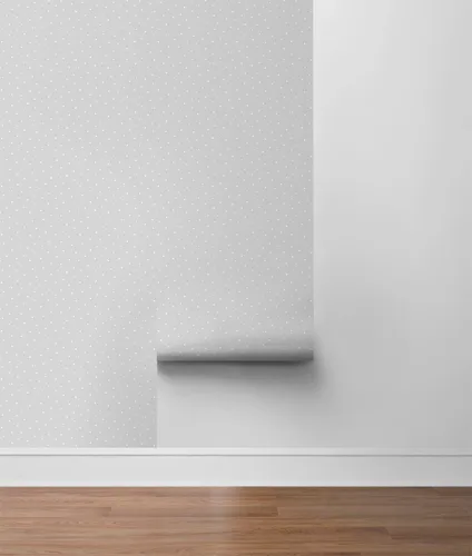 Miniatura 6 de NextWall Papel tapiz autoadhesivo con lunares (gris)