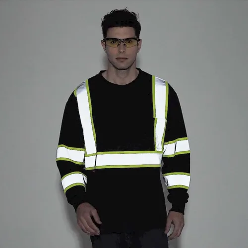 Miniatura 6 de ProtectX Camisas de manga larga de alta visibilidad, camiseta de seguridad reflectante de alta visibilidad para hombres y mujeres, camisa