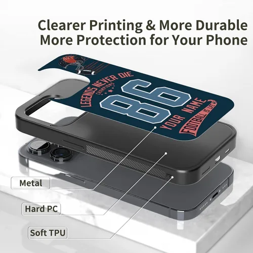Miniatura 3 de Fundas personalizadas para teléfono con nombre de número, diseño de leyendas para iPhone 11 12 13 14 Pro Max Plus Mini X Xs Xr Samsung A02 A10 A13