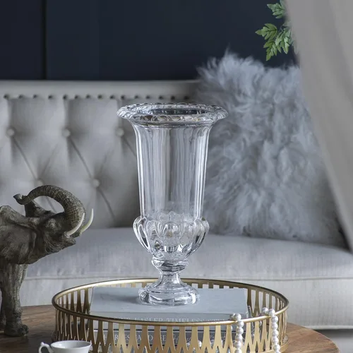 Miniatura 6 de Florero decorativo de vidrio de estilo antiguo de 9.4 pulgadas con patrón de diamante