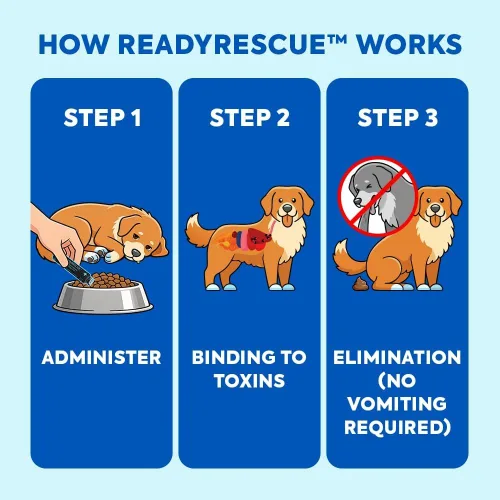 Miniatura 6 de Dr. Cuddles ReadyRESCUE – Carbón Activado de Nueva Generación para Perros y Gatos, 30g - Desintoxicación de Toxinas de Grado Veterinario - Botiquín