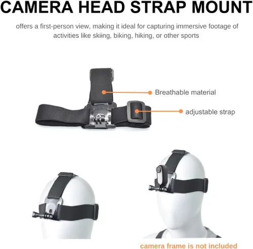 Miniatura 3 de Kit de accesorios para Insta360 Go Ultra - Montaje en el pecho, correa para la cabeza, agarre de mano y soporte de mochila para cámara de acción Go