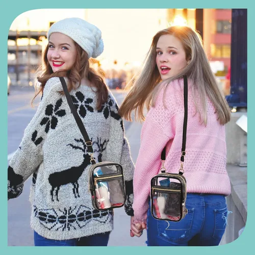 Miniatura 15 de Bolso cruzado aprobado por estadios para mujer, bolsa transparente para estadios para eventos deportivos, conciertos