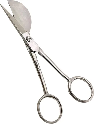 Miniatura 5 de Cynamed Tijeras de apliques de 5 pulgadas con pala en forma de borde de pato para arte, manualidades, tela, hilo, costura y bordado, tijeras