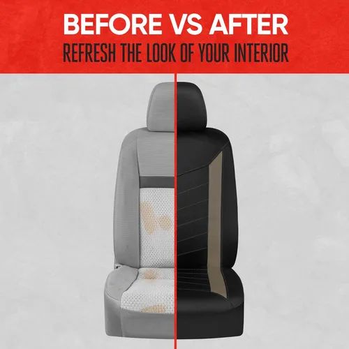 Miniatura 5 de Motor Trend SpillGuard 2 Fundas de Asiento Beige para Automóviles y Fundas de Asiento para Camiones - Forro de Neopreno Fundas de Asiento