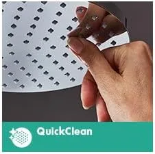 Miniatura 5 de hansgrohe Vernis Blend - Cabezal de ducha de mano de alta presión de 4 pulgadas, 2 ajustes de lluvia, IntenseRain en níquel cepillado, 5.7 L/min