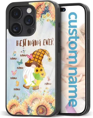 Miniatura 8 de Fundas para teléfono con nombre, diseño de flores rosadas y mariposas, para el Día de la Madre para iPhone 6 7 8 11 12 13 14 15 16 17 Pro Max Plus