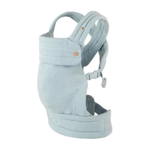 Miniatura 9 de Portabebés ergonómico para recién nacidos a niños pequeños, ligero y transpirable, de algodón, para comodidad con manos libres (blanco hueso)